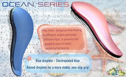 WYNK Detangling Hairbrush Detangler 2 Pack for Adults & Kids, Iridescent