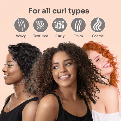 Wet Brush Go Green Curl Detangler Hair Brush - Pale Pink Ultra-Soft IntelliFlex Detangling Bristles Glide Through Tangles with Ease - Great For Curly Hair-No Split Ends & Pain-Free for Wet or Dry Hair