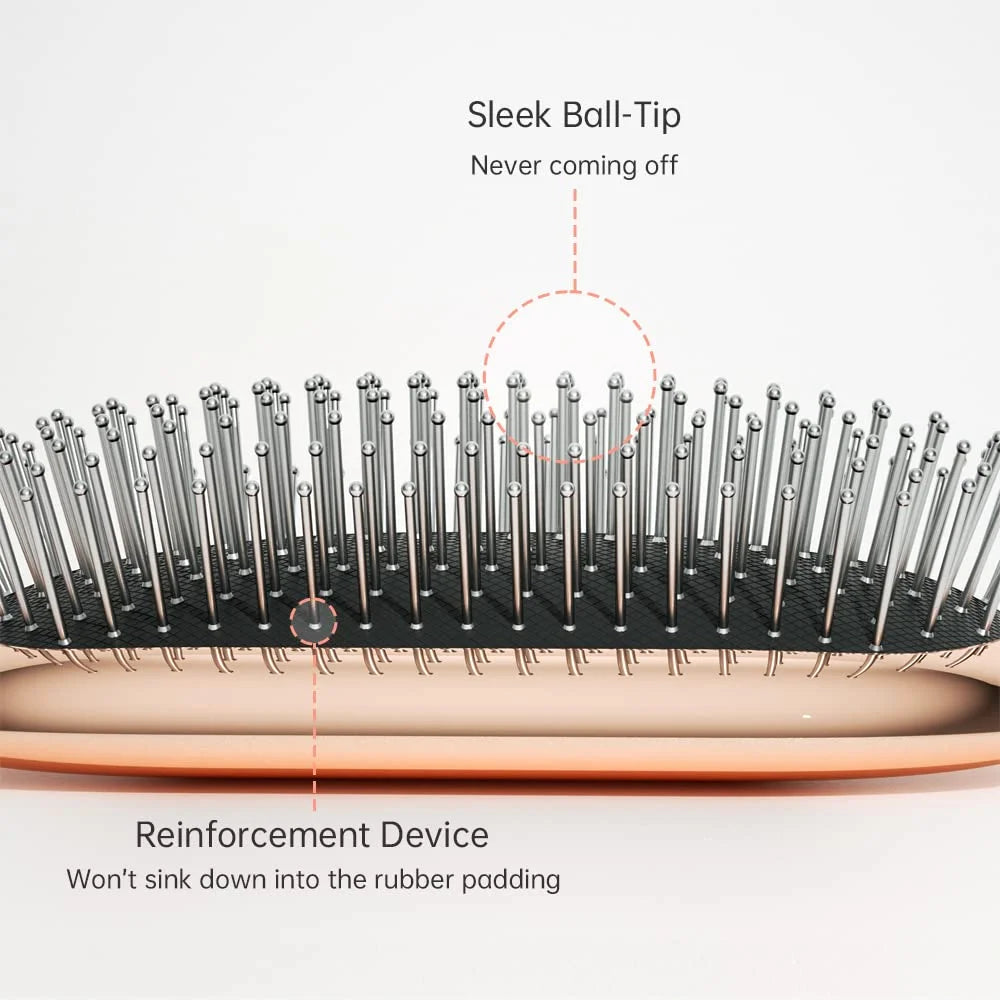 Melbang Hair Brush for Thick Curly Thin Long Short Wet or Dry Hair Adds Shine and Makes Hair Smooth Hair Comb Paddle Hair Brush for Men Women Kid (Silver)