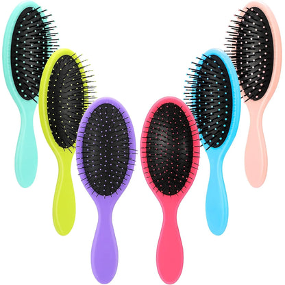 Nuenen 6 Pcs Wet Detangling Hair Brush, Dry Soft Bristle, Black