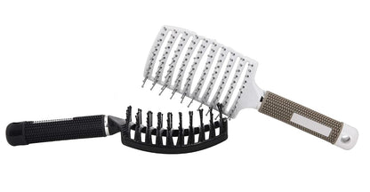 Vent Blow Dryer Hair Brush, Women Thick Long Curly Paddle Detangling Massage Brush, Fast Drying Straight Volume Comb, Curved Anti Static Styling Tool for Wet/Dry Hair