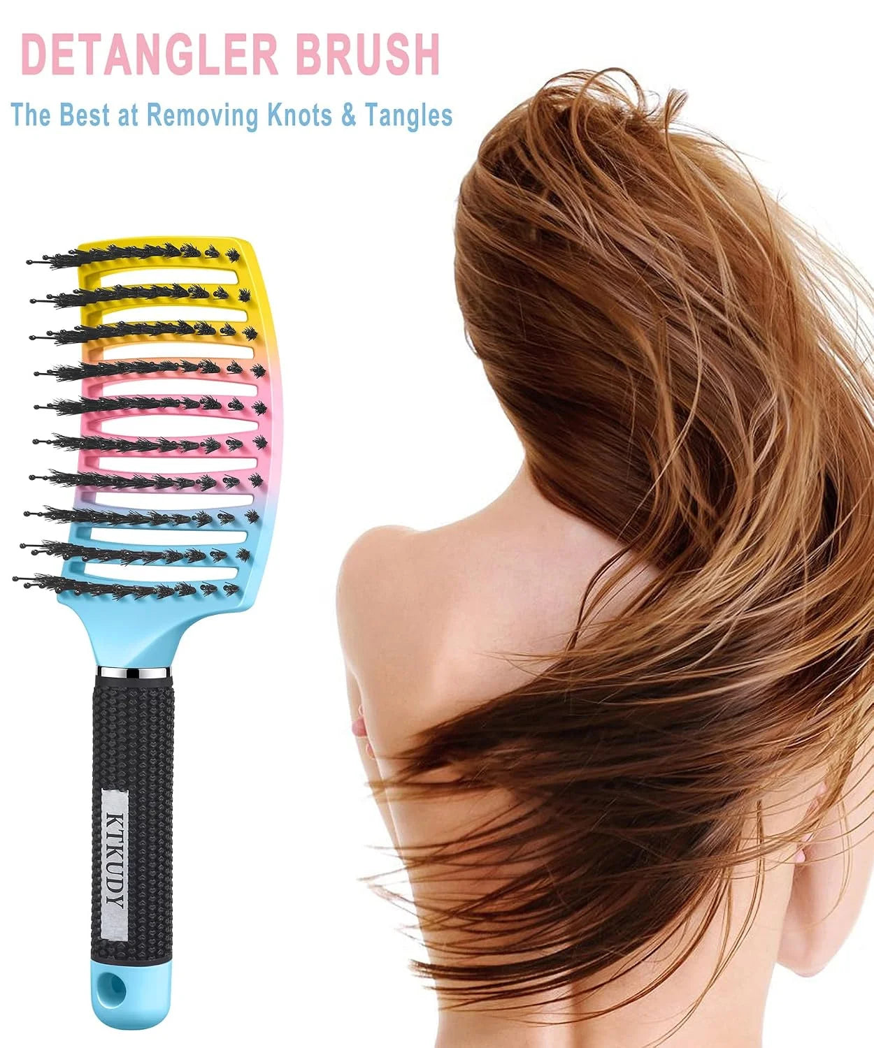 Detangling Brush for Women & Kids, Wet & Dry Hair, All Hair Types