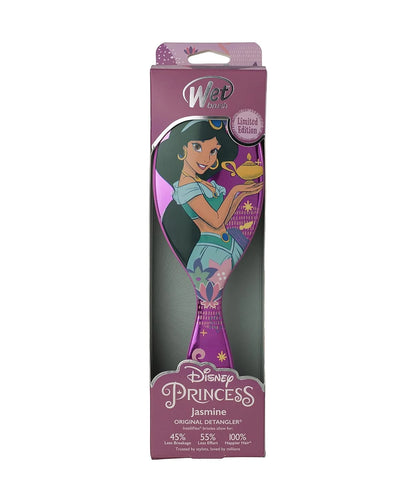 Wet Brush Disney Original Detangler Brush Princess Wholehearted - Jasmine, Dark Purple - All Hair Types - Ultra-Soft IntelliFlex Bristles Glide Through Tangles with Ease
