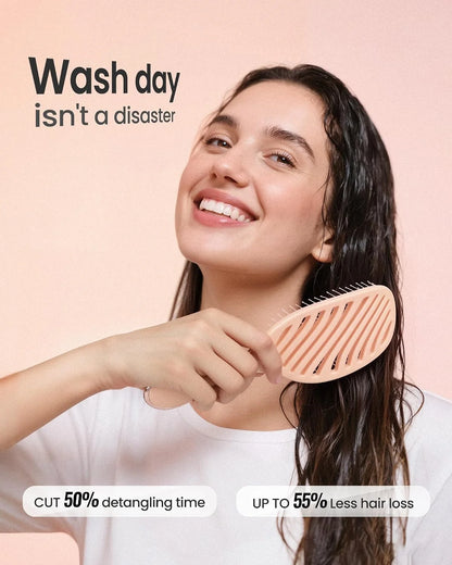 AIMIKE Detangler Paddle Hair Brush for Women & Fine Hair, Wet & Dry