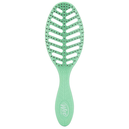 Wet Brush Go Green Speed Dry Hair Brush, Green - Vented Design & Ultra Soft HeatFlex Bristles - Ergonomic Handle Manages Tangle & Uncontrollable Hair - Pain-Free Hair Accessories