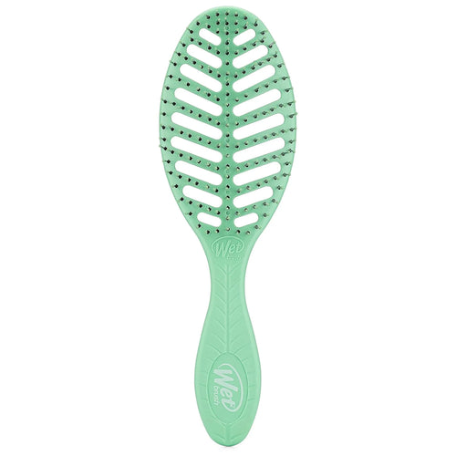 Wet Brush Go Green Speed Dry Hair Brush, Green - Vented Design & Ultra Soft HeatFlex Bristles - Ergonomic Handle Manages Tangle & Uncontrollable Hair - Pain-Free Hair Accessories