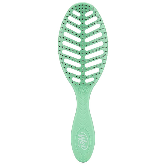 Wet Brush Go Green Speed Dry Hair Brush, Green - Vented Design & Ultra Soft HeatFlex Bristles - Ergonomic Handle Manages Tangle & Uncontrollable Hair - Pain-Free Hair Accessories
