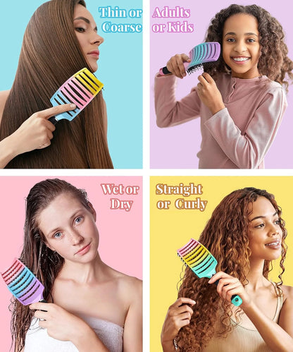 Detangling Brush for Women & Kids, Wet & Dry Hair, All Hair Types