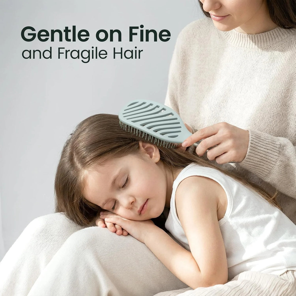AIMIKE Detangler Paddle Hair Brush for Women & Fine Hair, Wet & Dry