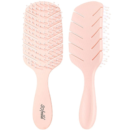 Hair Brush, Vented Paddle Detangle Brush, Purple