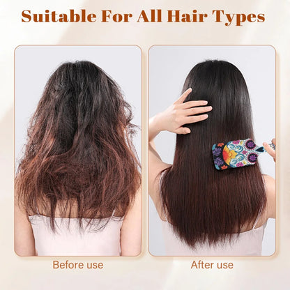 Wet Hair Brush Detangling Hair Brushes for Women Men, Paddle Brush(Retro Leopard Cheetah Animal Print)