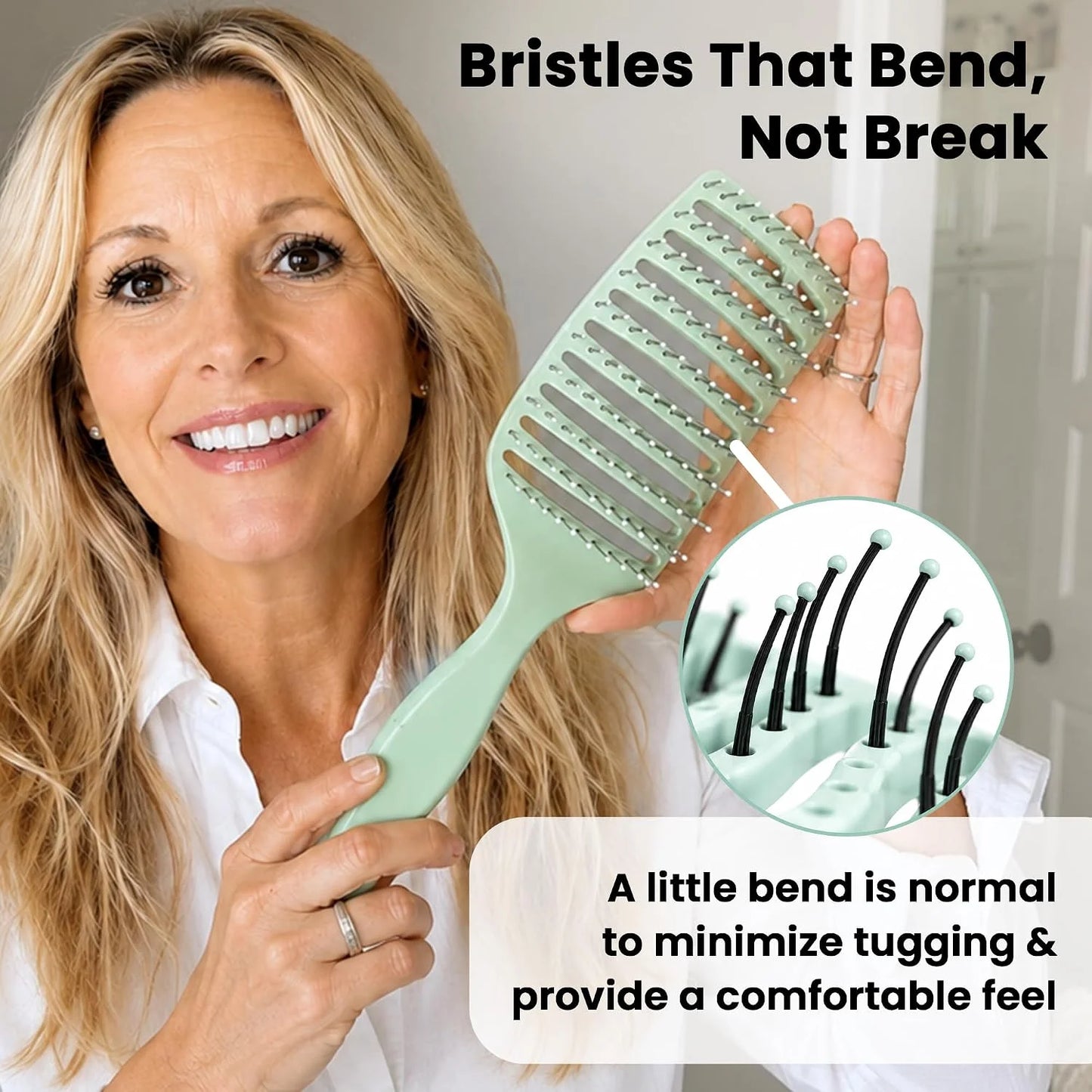 Herstyler Vent Brush for Hair - Detangler for Faster Blow Drying - Black