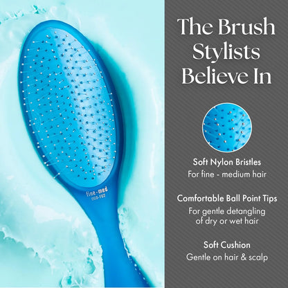 Olivia Garden Aurora Detangler Brush for Wet and Dry Fine to Medium Hair - Detangling Brush for Women, Men, Kids