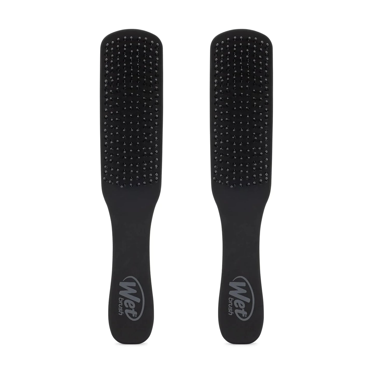 Wet Brush Detangling Hair Brush for Men, Black, Stimulates Scalp & Beard for Fuller Stronger Hair, Intelliflex Detangler Help Bristles Promote Growth & Protect from Breakage, Pain-Free (Pack of 2)