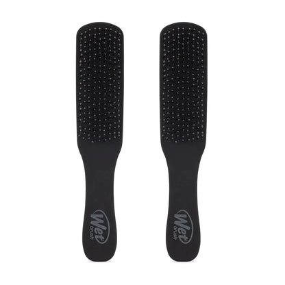 Wet Brush Detangling Hair Brush for Men, Black, Stimulates Scalp & Beard for Fuller Stronger Hair, Intelliflex Detangler Help Bristles Promote Growth & Protect from Breakage, Pain-Free (Pack of 2)