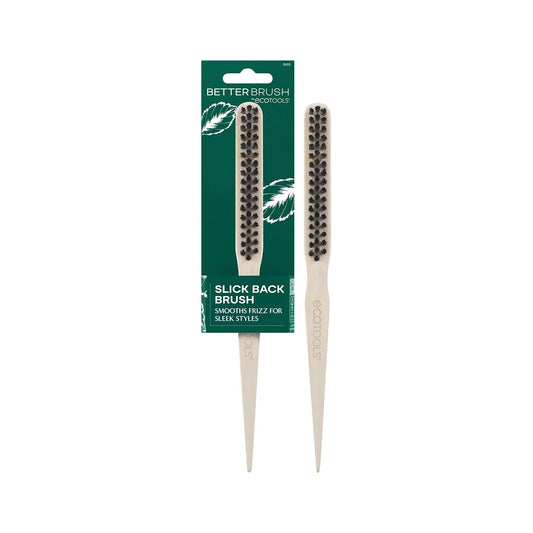 EcoTools Slick Back Hairbrush, Small Brush for Ponytail or Bun, 1 Count