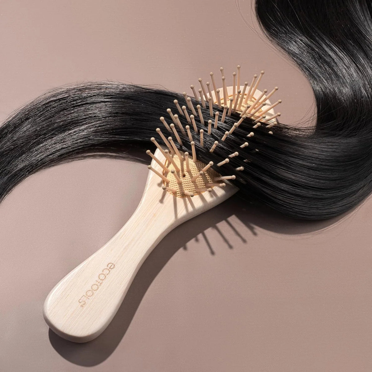 EcoTools Slick Back Hairbrush, Small Brush for Ponytail or Bun, 1 Count