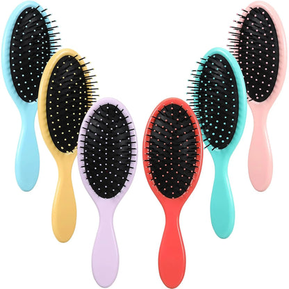 Nuenen 6 Pcs Wet Detangling Hair Brush, Dry Soft Bristle, Black