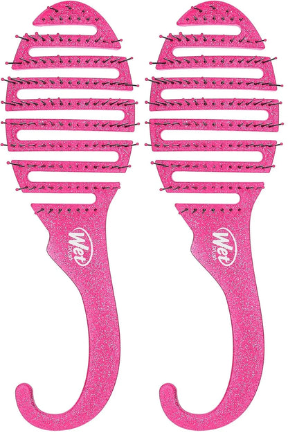 Wet Brush Shower Hair Brush Detangler - Exclusive Ultra-soft IntelliFlex Bristles - Minimizes Pain And Protects Against Split Ends and Breakage - Comb For Women, Men, Wet & Dry Hair - Purple Glitter
