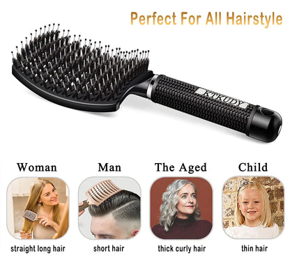 2 Pack Detangling Brushes for Women & Kids, Wet & Dry Hair, All Hair Types