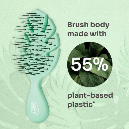 Wet Brush Go Green Mini Detangler, Purple - Detangling Travel Hair Brush - Ultra-Soft IntelliFlex Bristles Glide Through Tangles & Gently Loosens Knots While Minimizing Pain, Split Ends & Breakage