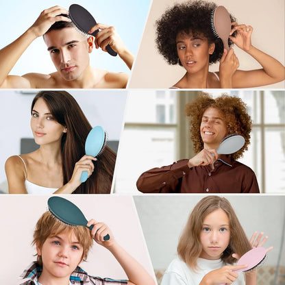 Boar Bristles Hair Brush for Women and Men, Detangling Hair Brush for Smoothing Massage Add Shine, Nylon&Boar Bristles Detangler brush for Hair Healthy (1 Pack-MintGreen)