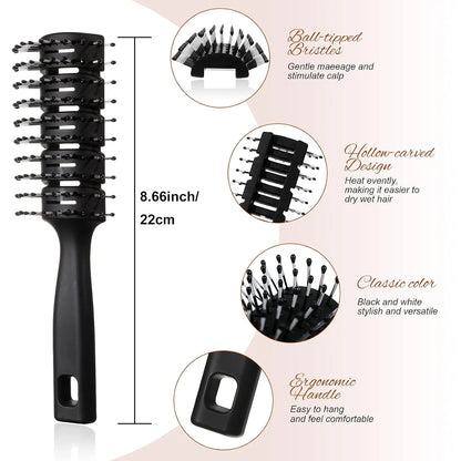 Patelai 3 Pcs Vent Hair Brush for Women Detangling Anti Static,Black