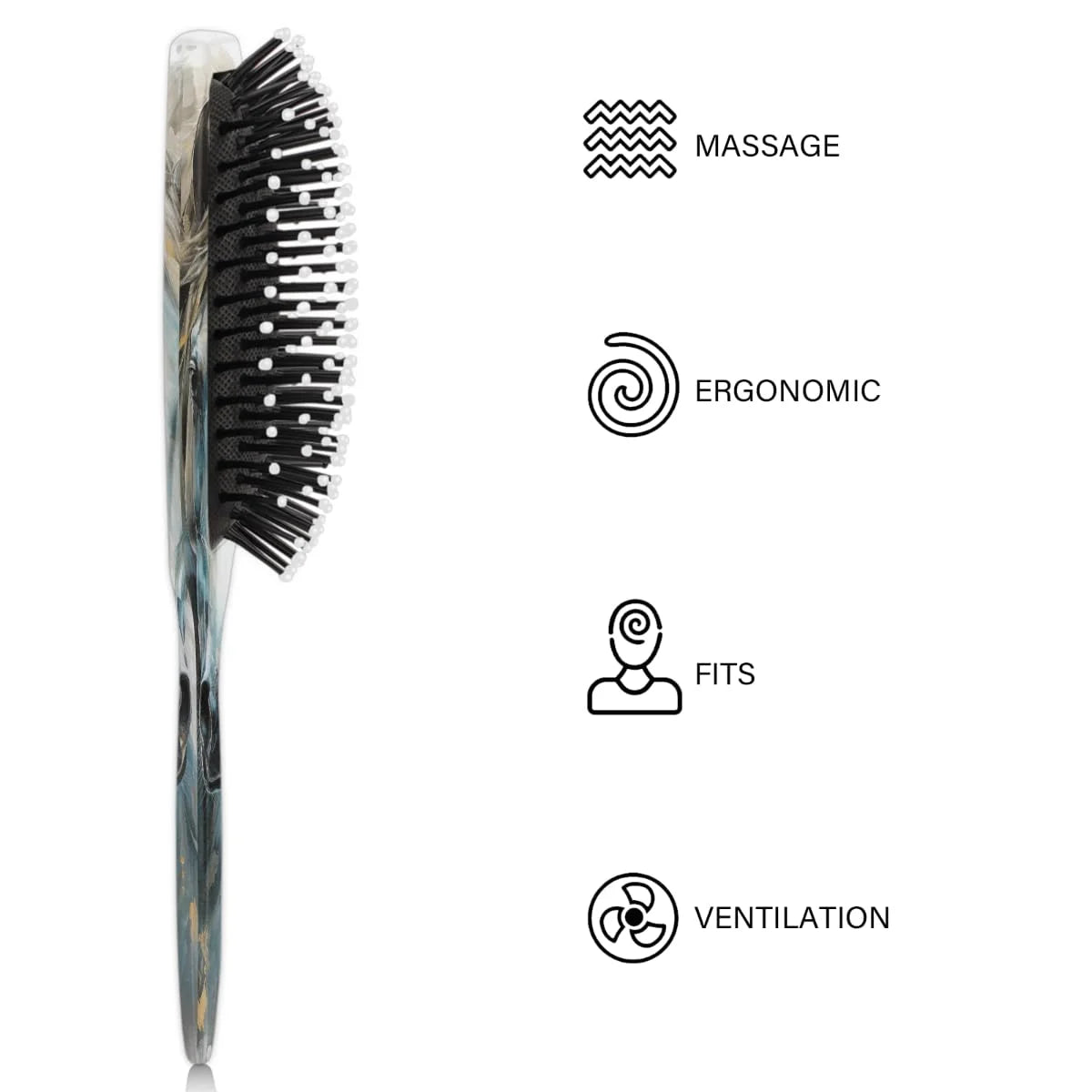 Wet Hair Brush Detangling Hair Brushes for Women Men, Paddle Brush(Retro Leopard Cheetah Animal Print)