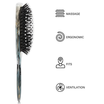 Wet Hair Brush Detangling Hair Brushes for Women Men, Paddle Brush(Retro Leopard Cheetah Animal Print)