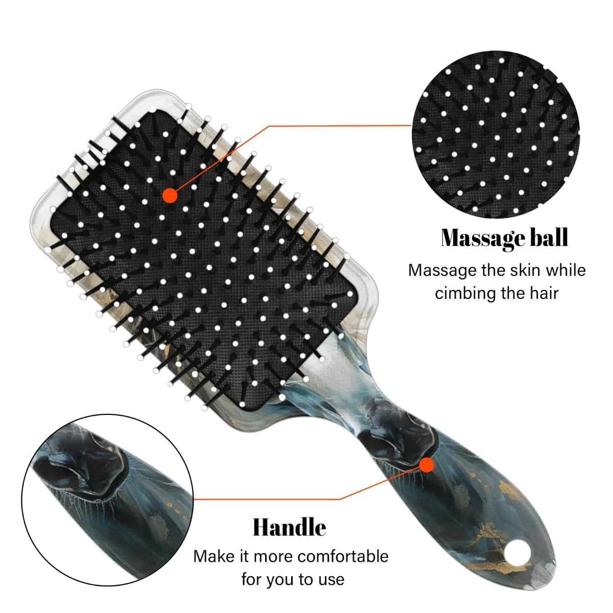 Wet Hair Brush Detangling Hair Brushes for Women Men, Paddle Brush(Retro Leopard Cheetah Animal Print)