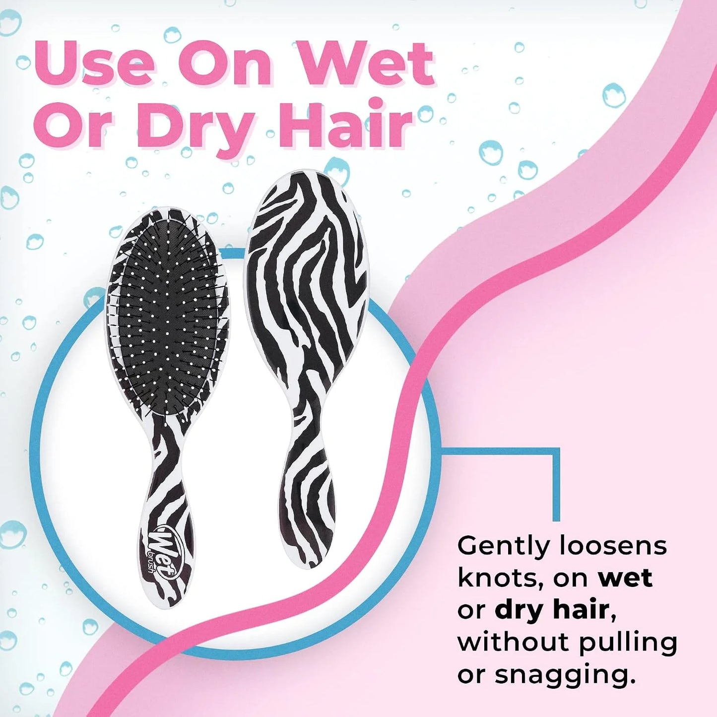 Wet Brush Original Detangler Hair Brush, Hipster Sketch, Ultra-Soft IntelliFlex Bristles, Detangling Bristles Glide Through Tangles (Wet & Dry Hair), Women & Men