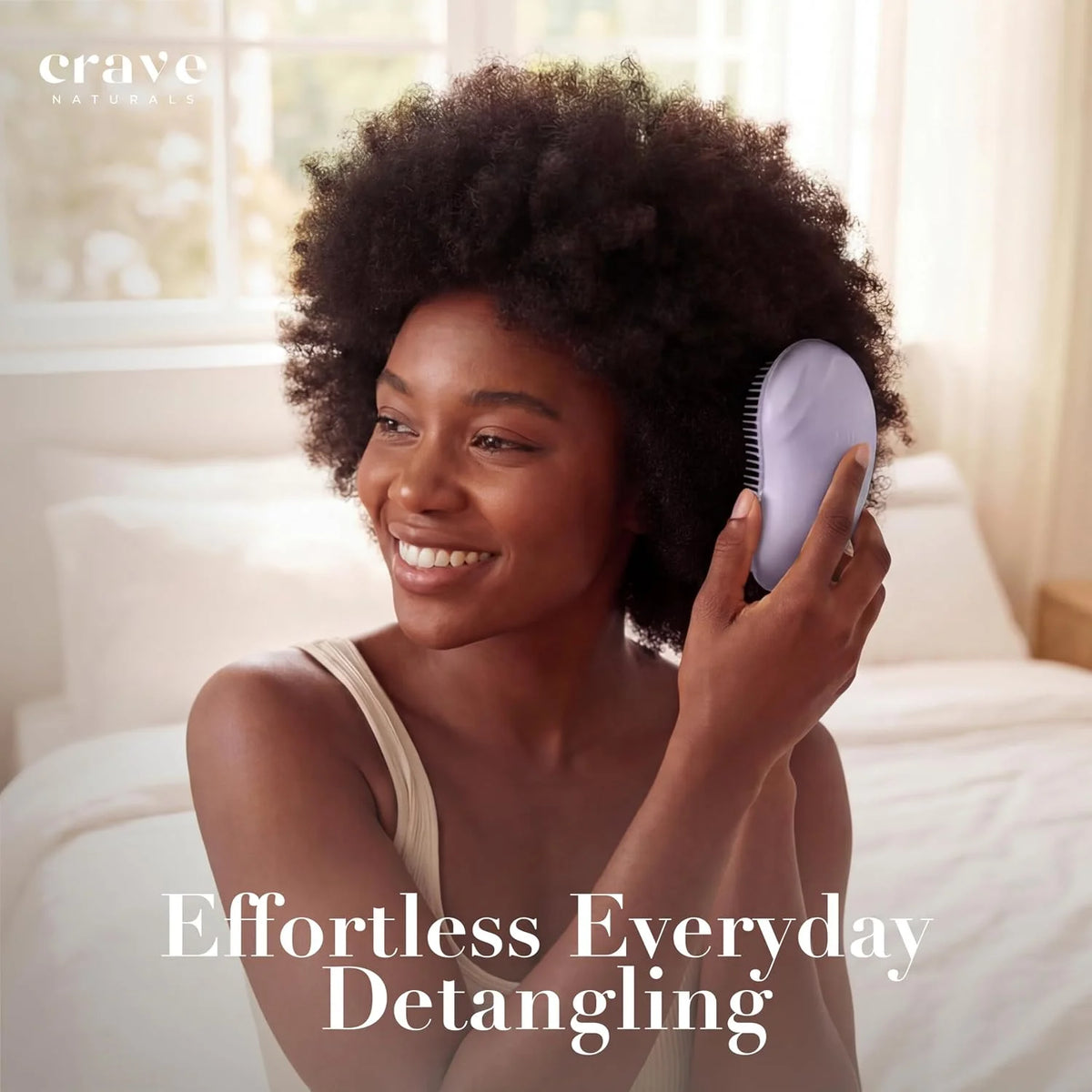 Crave Naturals Detangling Hair Brush Large Turquoise – Glide Thru Hair Detangler Brush for Women, Kids & Toddlers – Gentle Scalp Care, No-Pain Tangle-Free Hairbrush for All Hair Types