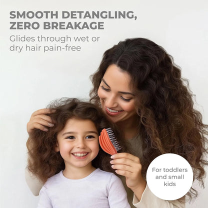 Ninabella Mini Detangling Hairbrush - Cute Colorful Octopus Detangle Brush - For Blow Dry or Brushing Wet Tangled Hair - Detangler Hair Brush - Small Hairbrushes - Rose