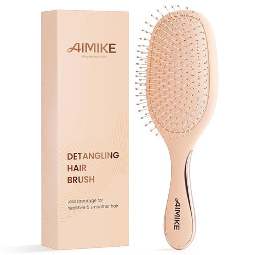 AIMIKE Rose Luxe Detangler Brush, Fine Thin Hair, Wet Dry Paddle Hair Brush