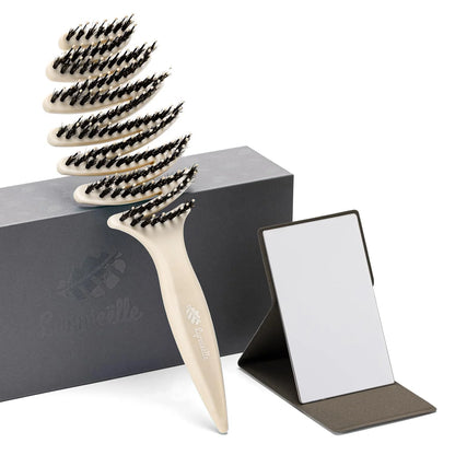 Natural Boar Bristle Hair Brush for Fine Hair - A Great Gift