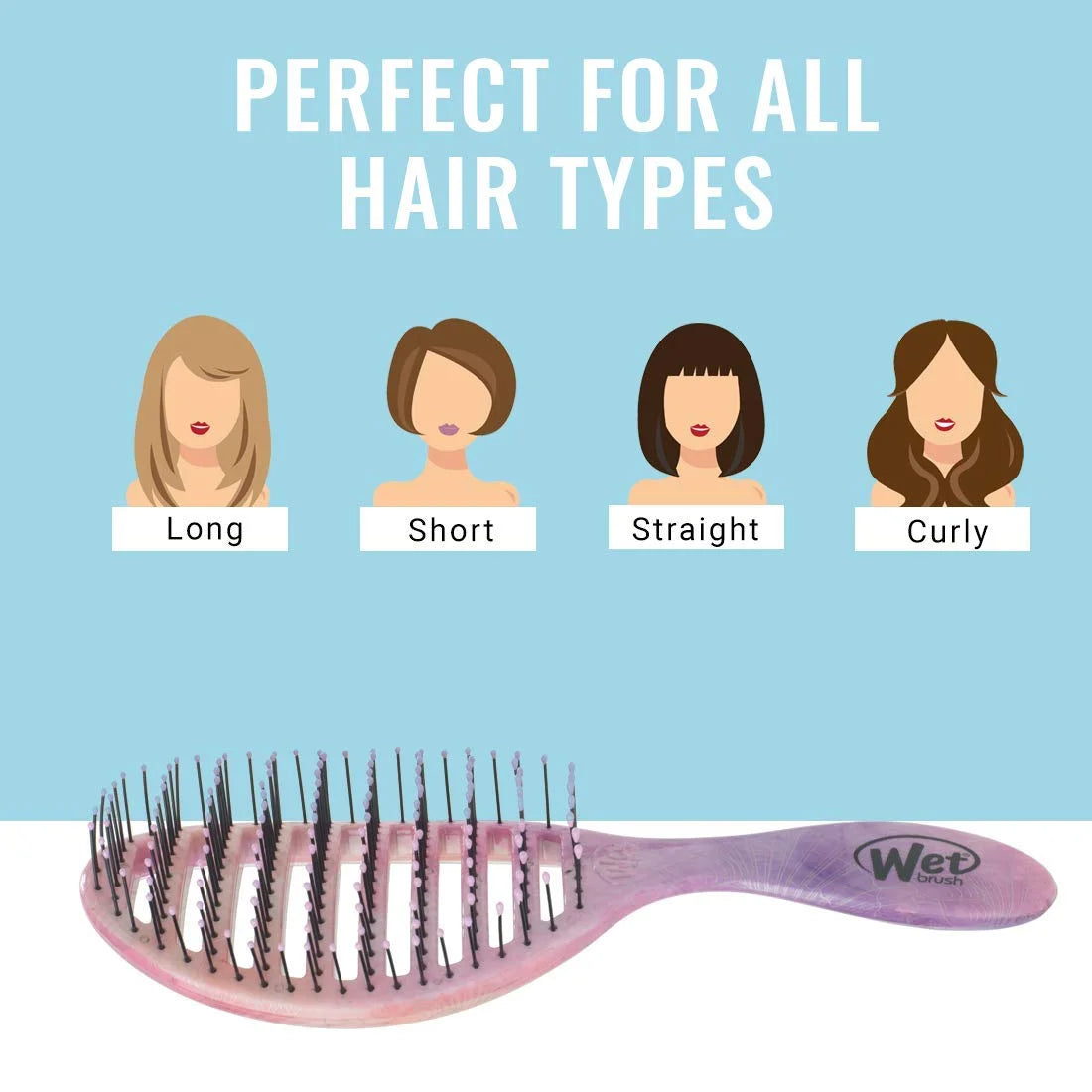Wet Brush Speed Dry Hair Brush - Sea Shells - Vented Design and Ultra Soft HeatFlex Bristles Are Blow Dry Safe With Ergonomic Handle Manages Tangle and Uncontrollable Hair - Pain-Free