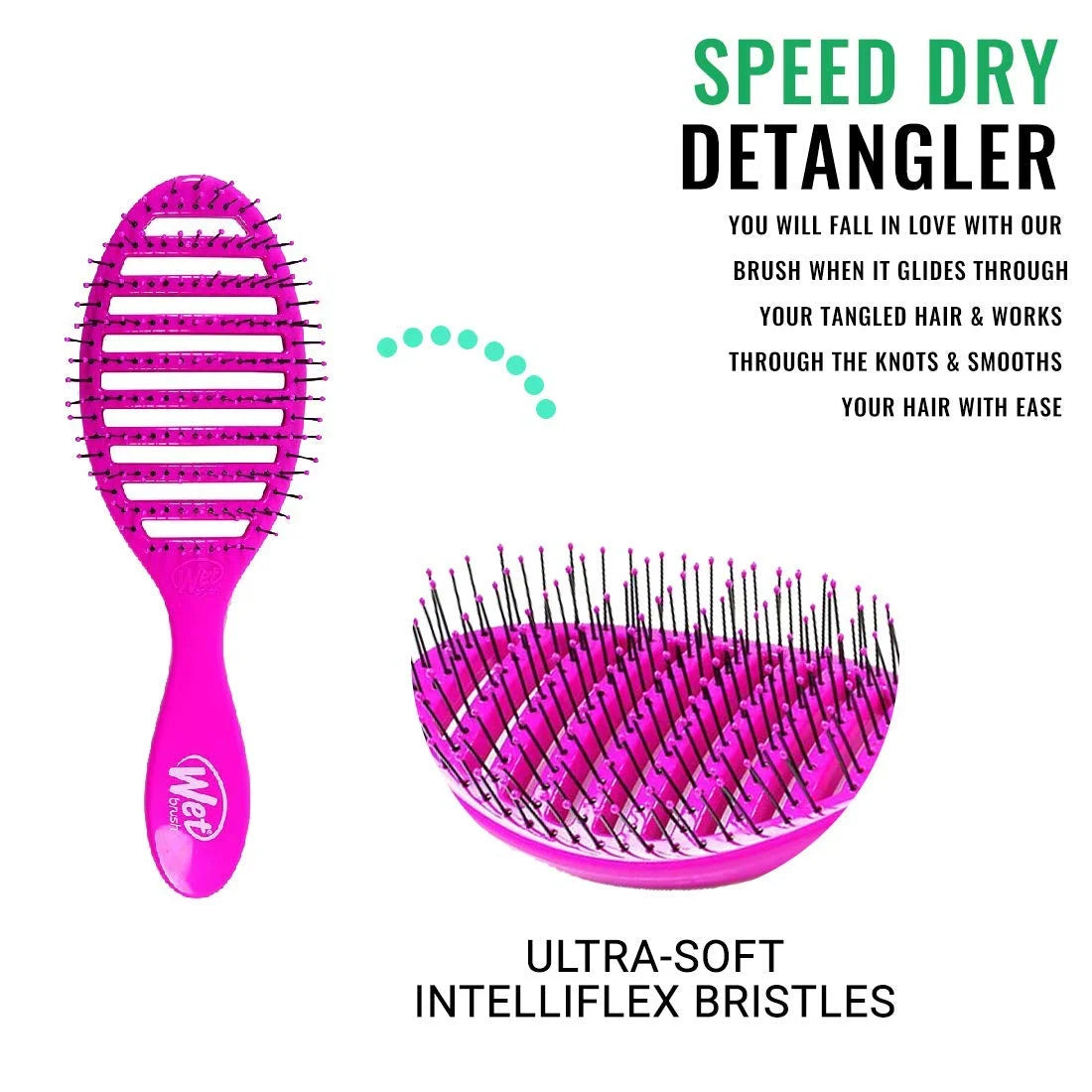 Wet Brush Speed Dry Hair Brush, Orange Crush (Summer Quencher) - Vented Design & Soft HeatFlex Bristles Are Blow Dry Safe - Ergonomic Handle Manages Tangles - Pain-Free Hair Accessories