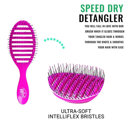 Wet Brush Speed Dry Hair Brush, Orange Crush (Summer Quencher) - Vented Design & Soft HeatFlex Bristles Are Blow Dry Safe - Ergonomic Handle Manages Tangles - Pain-Free Hair Accessories