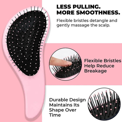 Mini Wet Brush, Travel Detangler Brush for Wet or Dry Hair, Brush for Women