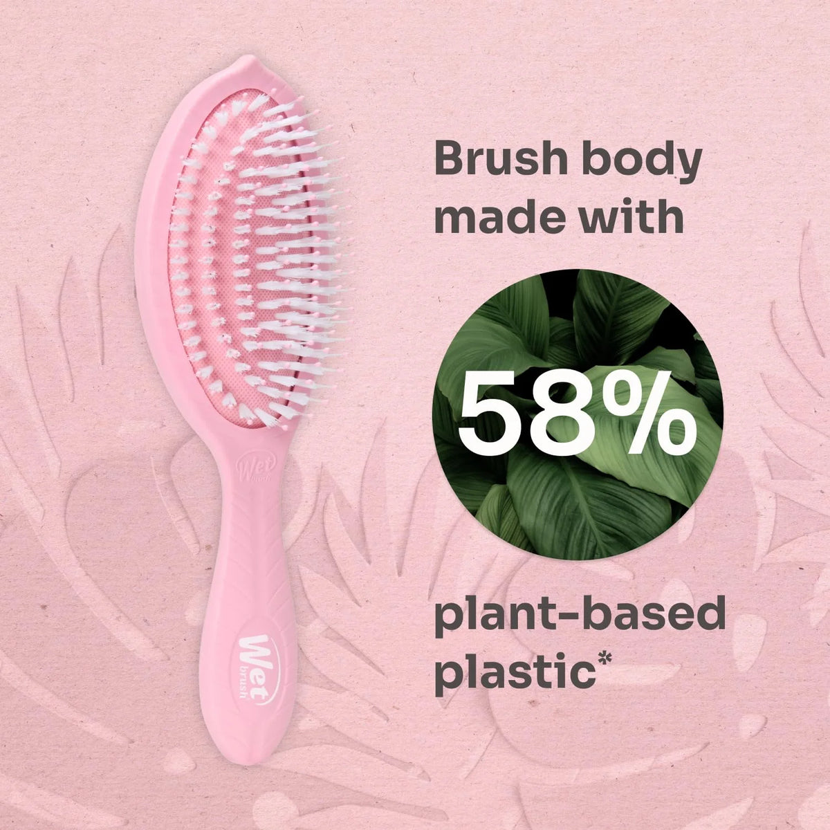 Wet Brush Go Green Coconut Oil Infused Detangling Hair Brush - Pain-Free Ultra-Soft Detangler Bristles Glide Through Tangles with Ease - Protects Against Split Ends (Pack of 2)