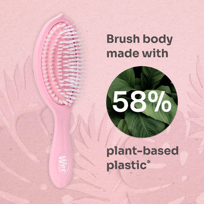 Wet Brush Go Green Coconut Oil Infused Detangling Hair Brush - Pain-Free Ultra-Soft Detangler Bristles Glide Through Tangles with Ease - Protects Against Split Ends (Pack of 2)