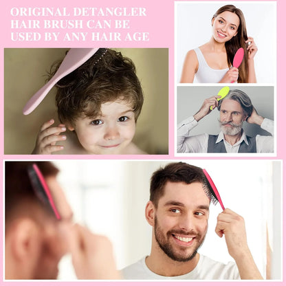 Nuenen 6 Pcs Wet Detangling Hair Brush, Dry Soft Bristle, Black
